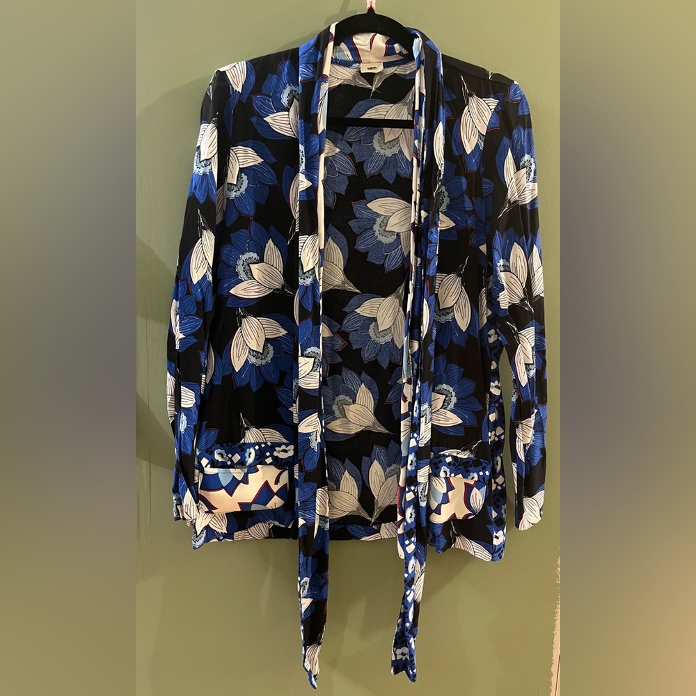 WARM brand Blue Floral Blazer/Cardigan, Small